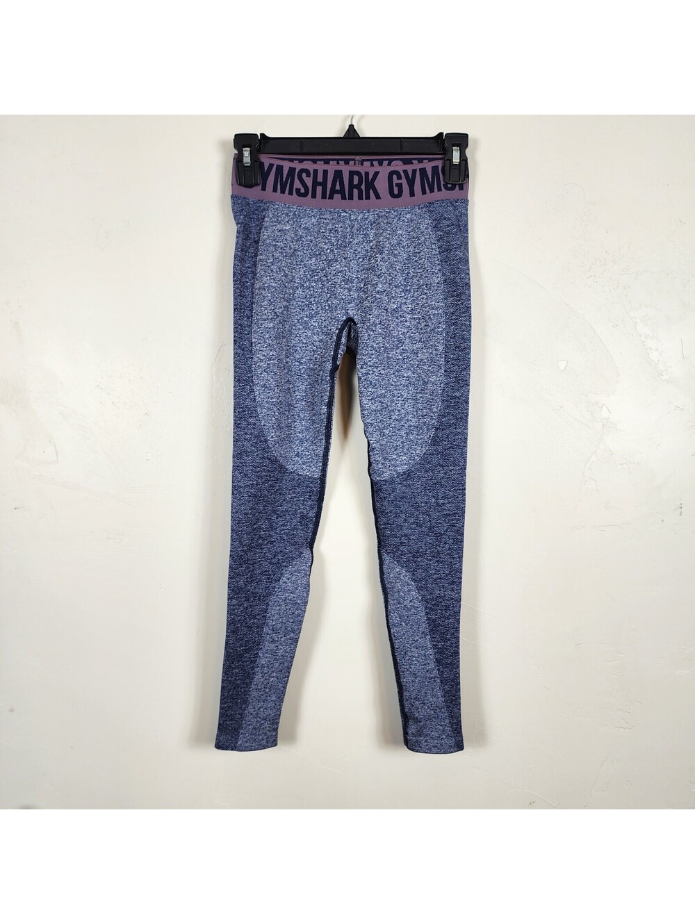 Gymshark Flex Seamless Leggings Purple Blue Marl High Waisted Contour Workout S